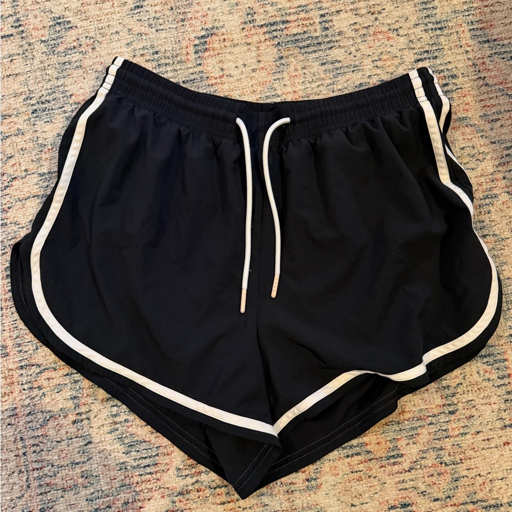 Gilly Hicks Black Athletic Shorts with White Trim
